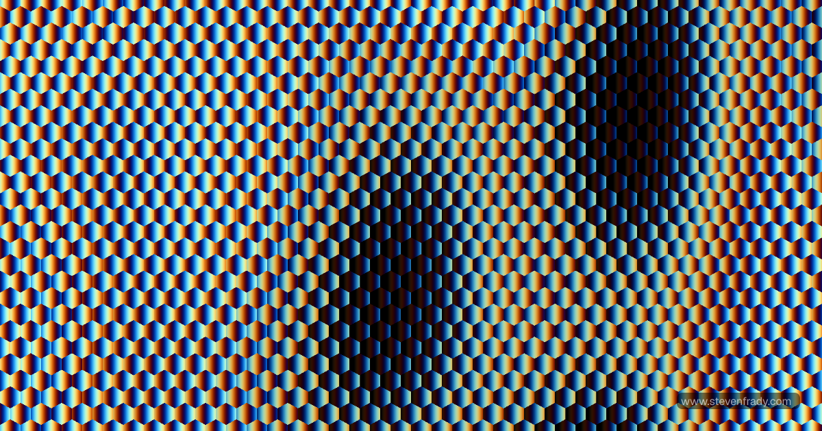 Hexagonal - Genuary 2024, Day 10 - A GLSL shader by Steven Frady